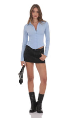 Button-Up Shirt in Light Blue