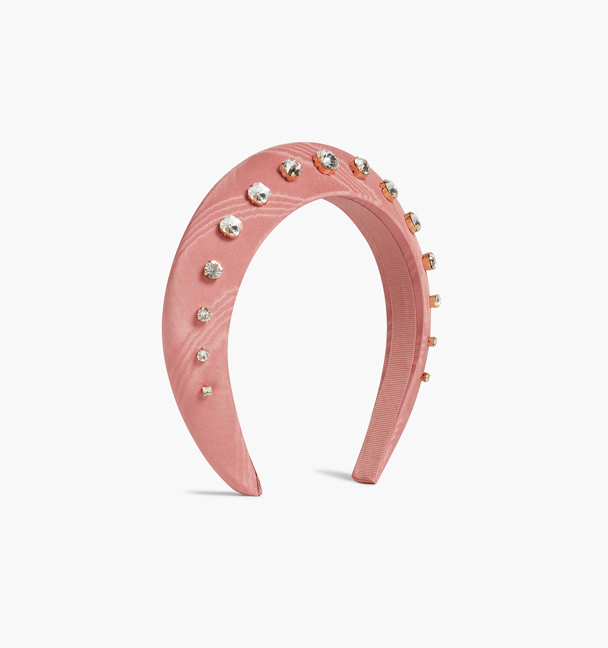 Couturebud The Jeweled Halo Headband - Pink Moiré
