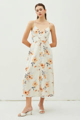 Be Cool Floral Button Down Cami Midi Dress