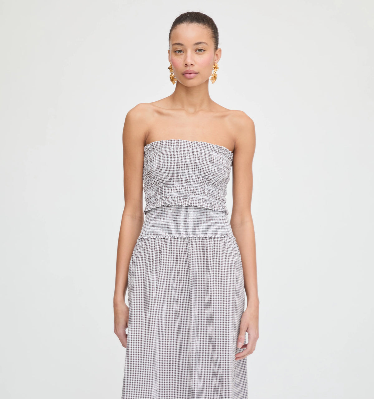 CouturebudThe June Nap Top - Chocolate Gingham