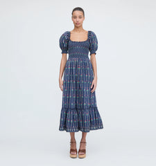 CouturebudThe Louisa Nap Dress - Navy Trailing Fern