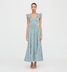 CouturebudThe Ellie Maxi Nap Dress - Green Stripe