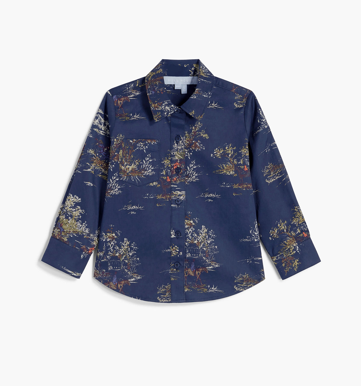 Couturebud The Baby Brennan Shirt - Navy Equestrian Toile