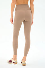 Mia Rigor Legging w/ Stripe - Latte/White