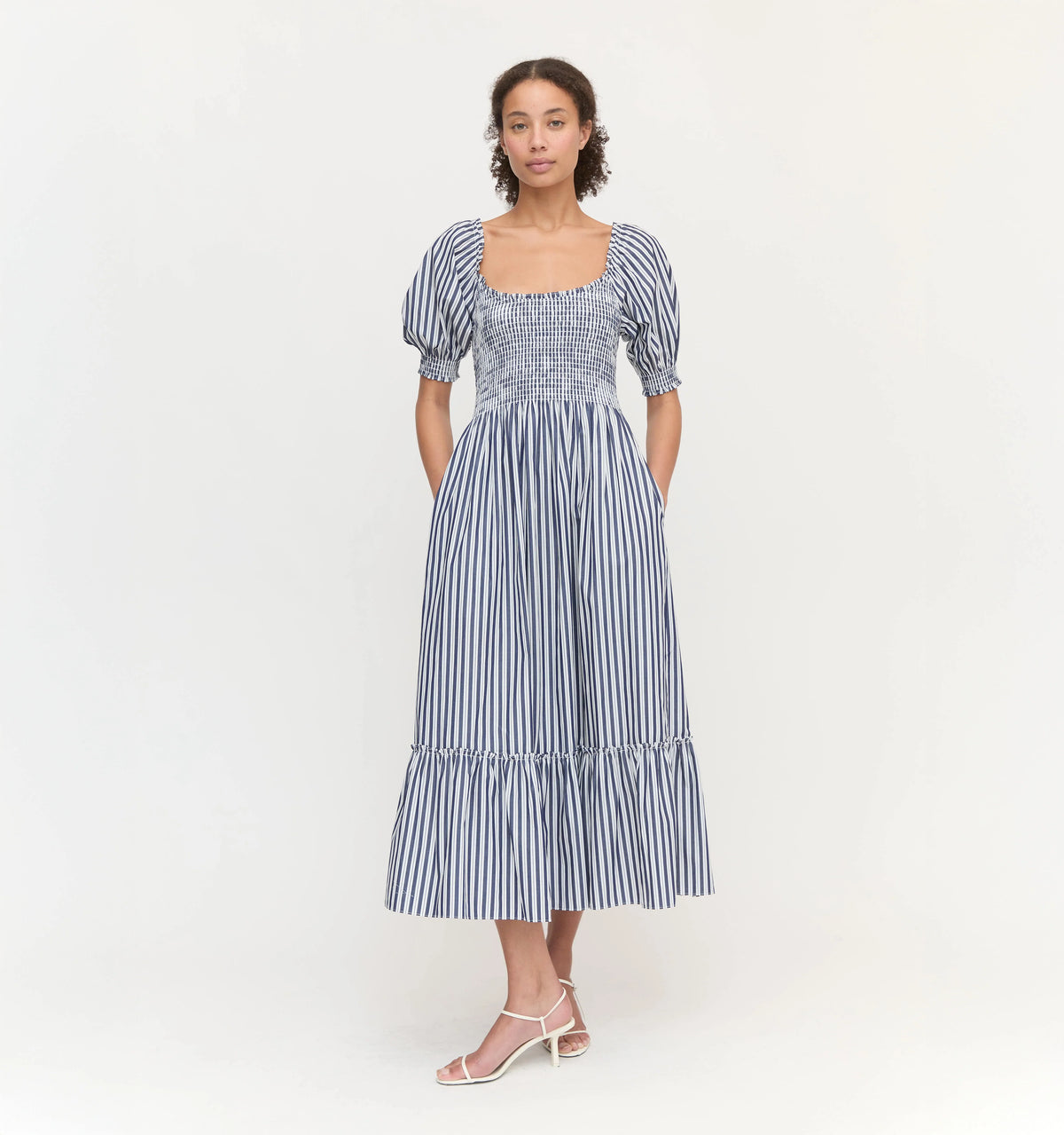 Couturebud The Louisa Nap Dress - Navy Stripe