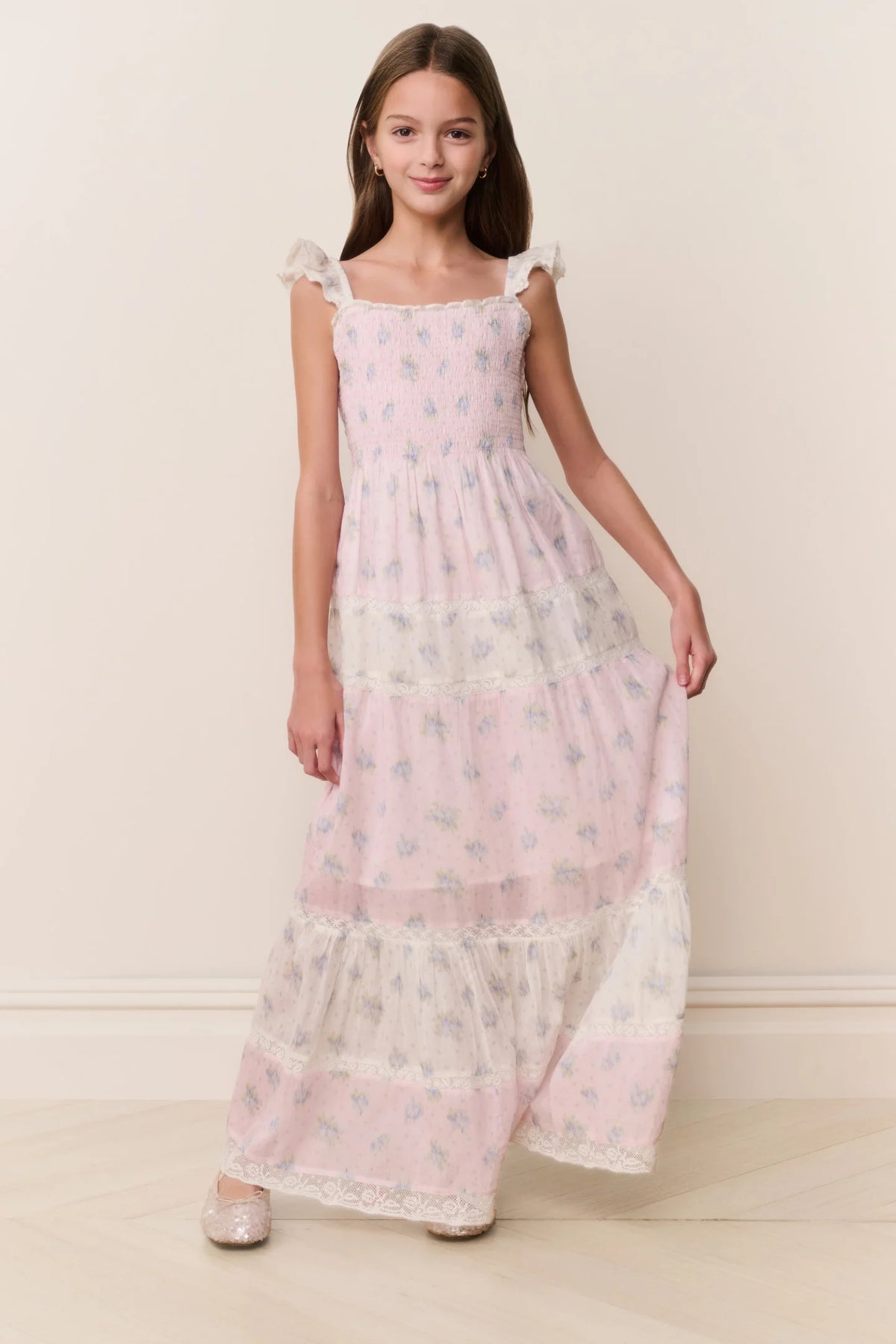 Tween Rhiannon Mixed Print Maxi Dress
