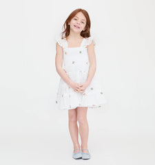 Couturebud The Tiny Ellie Nap Dress - White Daisy Eyelet