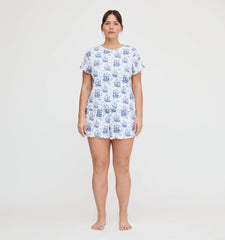 CouturebudThe Nina Pajama Set - Navy Mariner's Toile