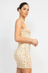 Ditsy Floral Ruching Dress