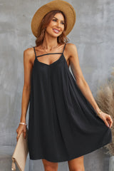 Sleeveless A Line Spaghetti Strap Dress