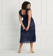 Couturebud The Lace Ellie Nap Dress - Navy Lace