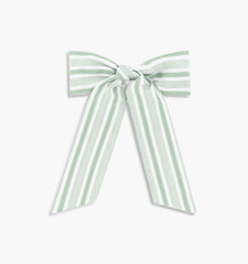 Couturebud The Belle Bow - Apple Green Stripe