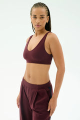 Airweight Scoop Back Bra - Dark Cherry