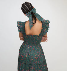 Couturebud The Belle Bow - Bottle Green Fleur Chintz