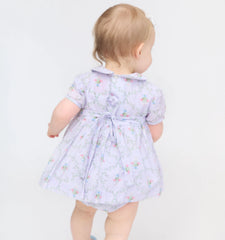 CouturebudThe Hill House x La Coqueta Arcadia Baby Girl Smocked Set - Lilac Trellis