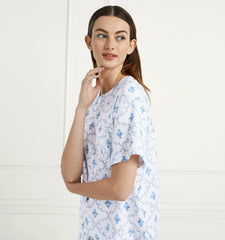 Couturebud The Charlotte Sleep Tee - Blue Trellis