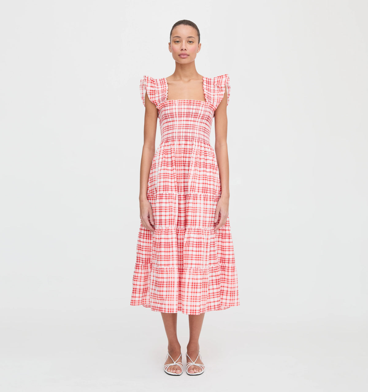 Couturebud The Ellie Nap Dress - Cherry Watercolor Gingham