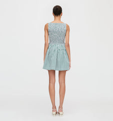 CouturebudThe Cosima Mini Nap Dress - Green Stripe