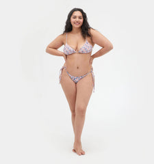 Couturebud The Alessia Bikini - Pink Basketweave Vine