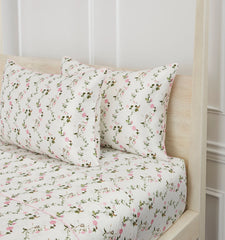 Couturebud The Sisi Silk Pillowcase - Pink Pond Floral