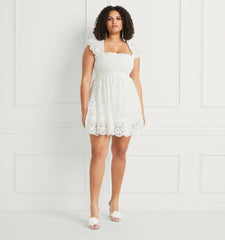 Couturebud The Lace Elizabeth Nap Dress - White Lace