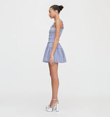 CouturebudThe Azalea Mini Nap Dress - Navy Gingham
