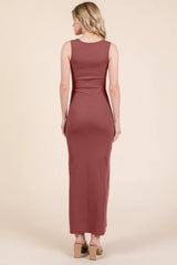 Sleeveless Rib Maxi Dress