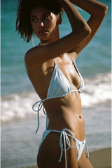 Harbor Chantilly Lace-Trimmed Bikini - CHILLED BLUE