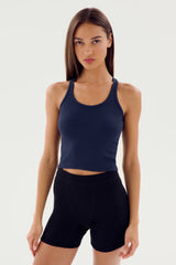Ashby Rib Crop - Indigo