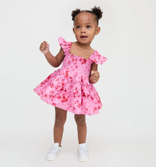 Couturebud The Baby Ellie Nap Dress - Pink Sweet Peas