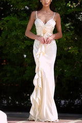 Paige 3D Floral Halter Maxi Dress