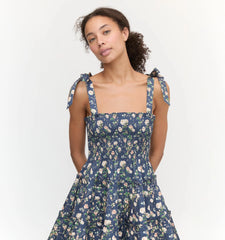 Couturebud The Ribbon Charlotte Nap Dress - Navy Bluebonnet