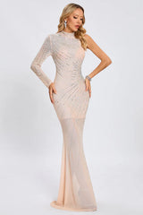 Halter Neck Crystal Embellished Gown