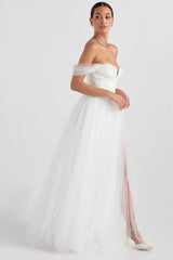 Fairytale White Tulle Bridal Gown