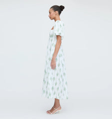 CouturebudThe Matilda Dress - Apple Green Basket Stripe
