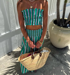 Couturebud The June Nap Top - Sunset Stripe