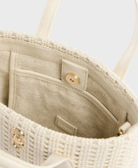 Mini Hexa Tote - White(Woven)