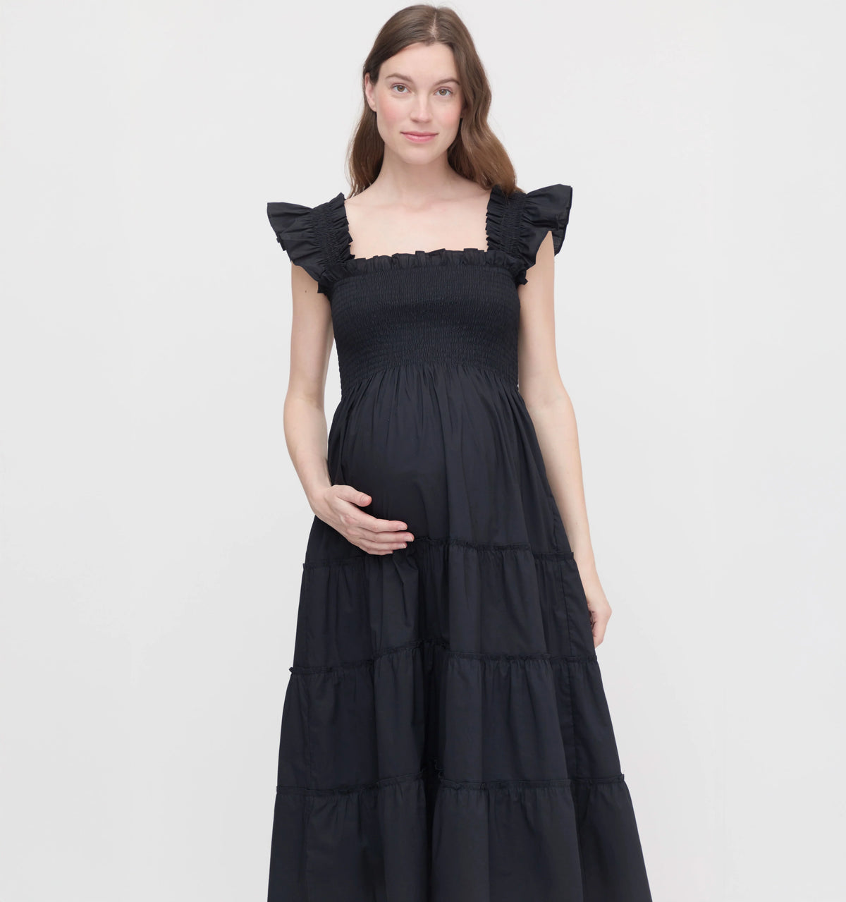 Couturebud The Maternity Ellie Nap Dress - Black Cotton