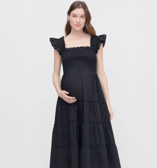 Couturebud The Maternity Ellie Nap Dress - Black Cotton