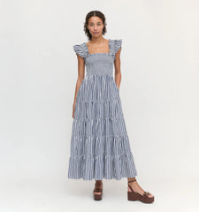 Couturebud The Ellie Maxi Nap Dress - Navy Stripe