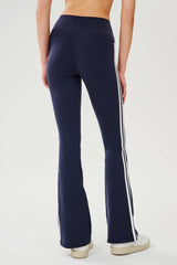 Raquel High Waist Flared Legging - Indigo/White