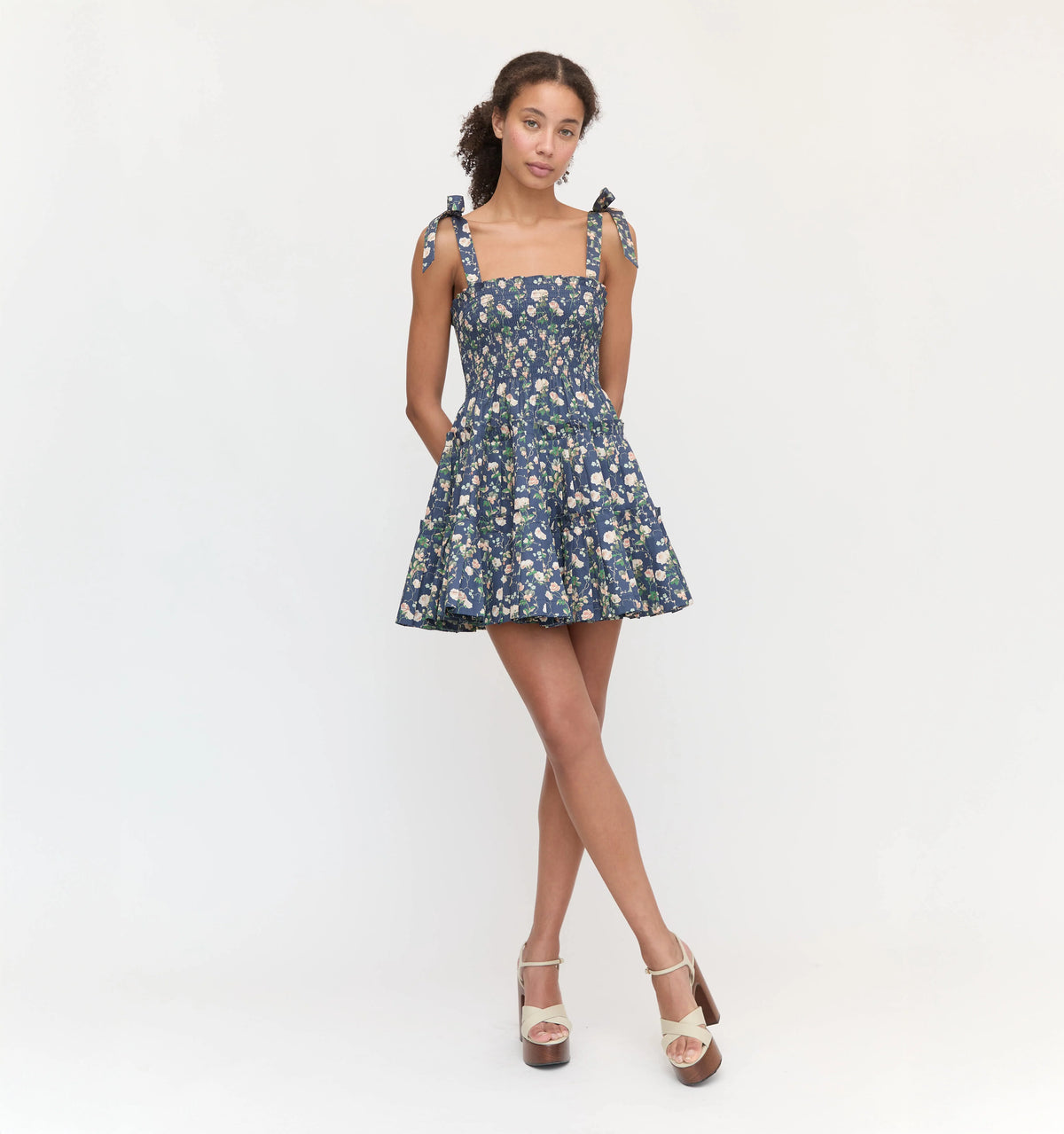 Couturebud The Ribbon Charlotte Nap Dress - Navy Bluebonnet