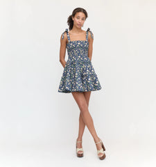 Couturebud The Ribbon Charlotte Nap Dress - Navy Bluebonnet