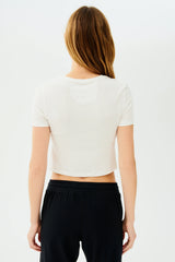 Daisy Jersey Tee - White
