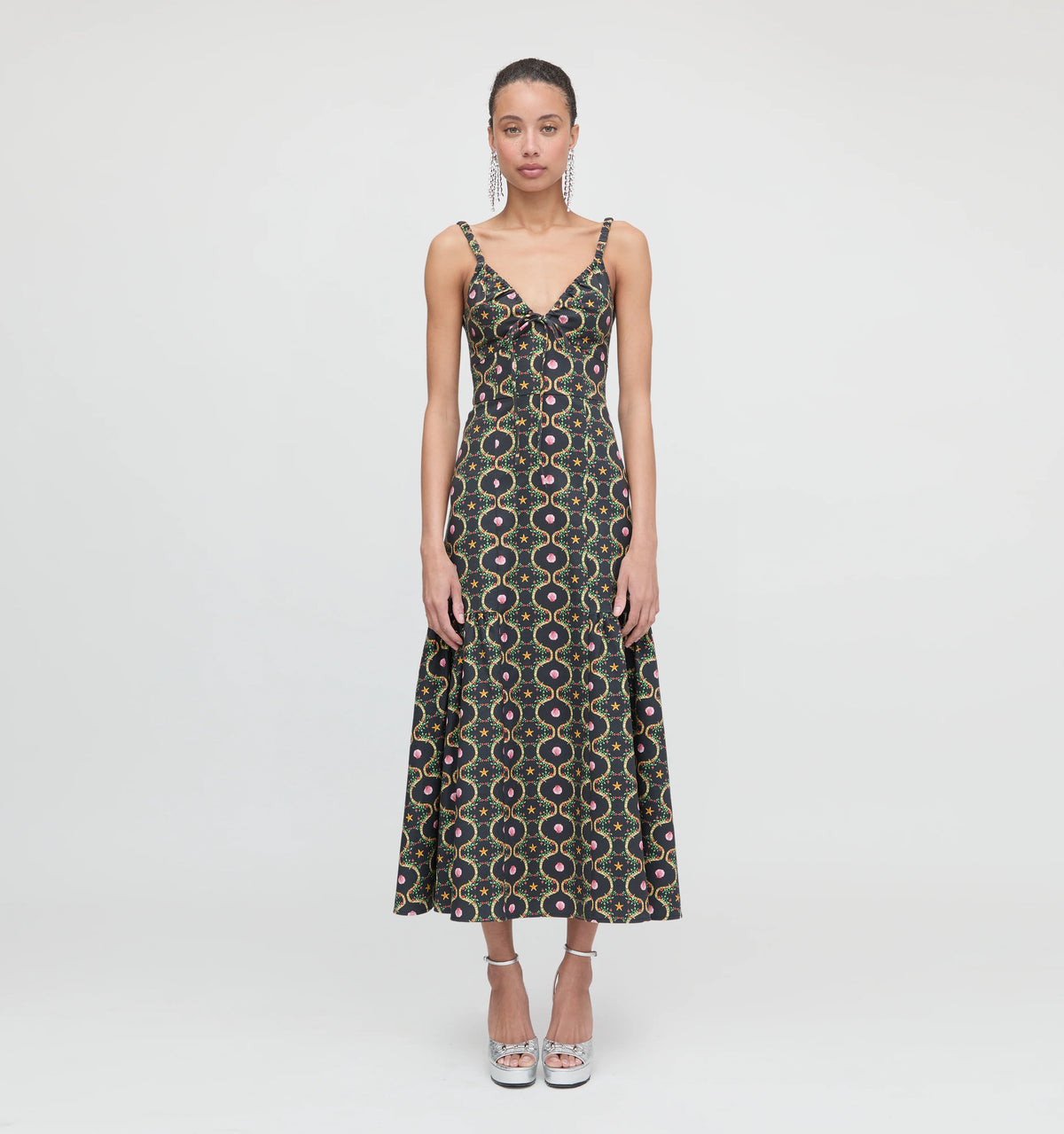CouturebudThe Lillie Dress - Black Cisco Trellis