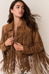 Maelis Suede Fringe Jacket