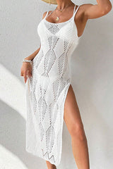 Open Back Hollow Out Slit Cover-Up