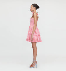 Couturebud The Ribbon Charlotte Nap Dress - Pink Cala Check