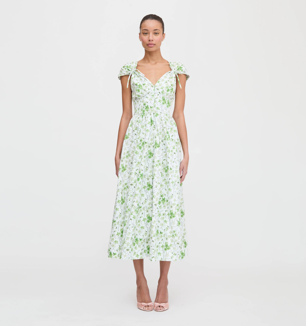 CouturebudThe Lucille Dress - Green Sweet Peas