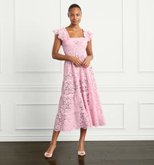 Couturebud The Lace Ellie Nap Dress - Pink Lace
